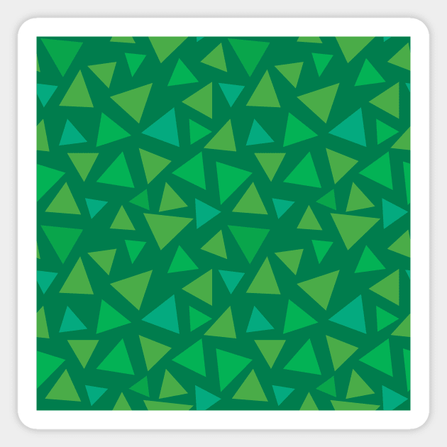 Grass Pattern - Green Summer Triangles Sticker by DCLawrenceUK